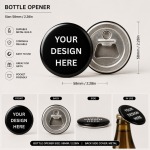 Custom Pembuka Tutup Botol Bulat Magnet Bottle Opener